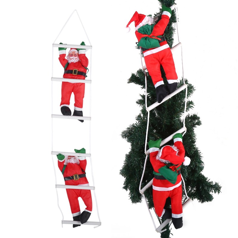 Climbing Santa Claus Toy Christmas Tree Indoor/Outdoor Hanging Ornament Decoration