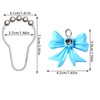12 Pcs Blue Bow Knot Shower Curtain Hooks Decorative Stainless