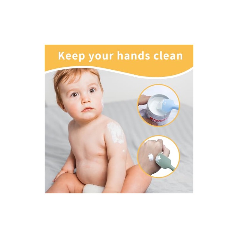 Baby Diaper Cream Spatula, 4Pack Silicone Butt Spatula Baby Paste