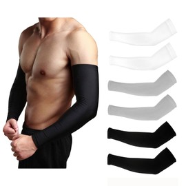 FUYUERO Arm Cover, Sun Protection, Cooling Sensation, UV Protection, 99% UV Protection, UPF 50+, Sweat Absorbent, Quick Drying, Cool, Stretchy, Breathable, Arm Cover, Sports, One Size, UV Protection