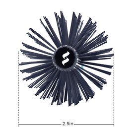 Spornette Double Stranded XL Nylon Round Brush 2.5 Inch (#964-XL) Straightening, Smoothing, Relaxing, De-Frizzing, Detangling, Styling & Volumizing Smooth, Wavy, Curly, Medium and Long Hair Types