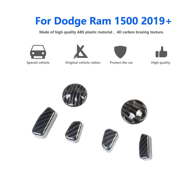 Korlot Carbon Fiber Seat Adjustment Button Cover Trim For Dodge