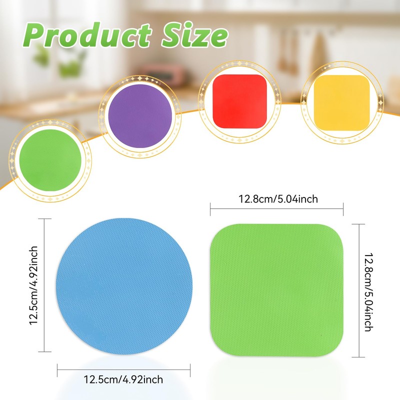 12 Pack Jar Opener Gripper Pads Rubber Jar Grippers Multi-Purpose
