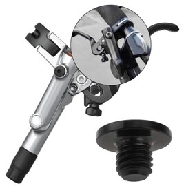 VGOL 2Set Bicycle Bleed Screw O Ring Bike Split Body Oil Cap Screw TC4 Titanium Alloy M5x10mm Bolts Compatible with Shimano XT SLX Zee Deore LX (Black)