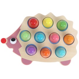 Children Wood Math Number Counting Matching Game Hedgehog Shaped Puzzle Educational Toy
