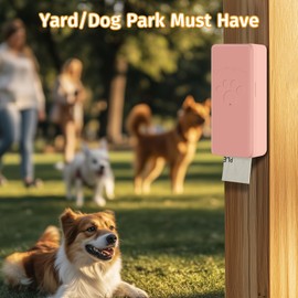 qeerable Dog Poop Bag Dispenser, Wall-Mounted dispenser Outdoor or Indoor for Doggy and Pets, Pink Dog Poop Bag Holder for Yard and Park, Included 4 Rolls (60 Bags)