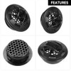 YOLLKY 4Pcs Universal Round AC Air Outlet Vent Louvered Dashboard