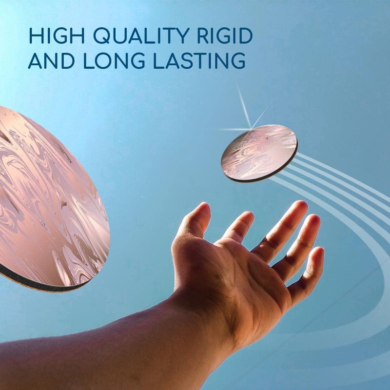 1 x Round Coaster - Rose Gold Marble Pattern Pretty