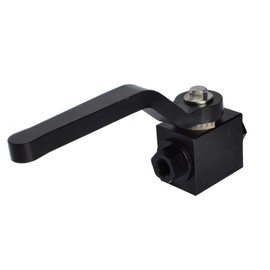 AC PERFORMANCE 1/8'' Billet Aluminium Brake Line Lock Shut Off Valve 1/8 NPT Fuel Flow Control Cut Off Valve, Black