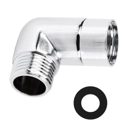 Sharelove G1/2 Shower Elbow Adapter Coupling, 90 Degree Shower Arm Adapter, Shower Hose Connector for Hand Shower, Universal Elbow for Hand Showers Wall Mounted Showers Shower Accessories(Silver)