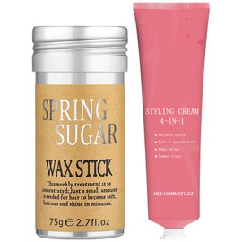 4-in-1 Styling Cream & Hair Wax Stick Set – For Slick Back, Curl Defining, Frizz Control, Add Shine, Smooth & Non-Greasy Finish – Edge Control & Flyaway Tamer for Women, Men & Kids