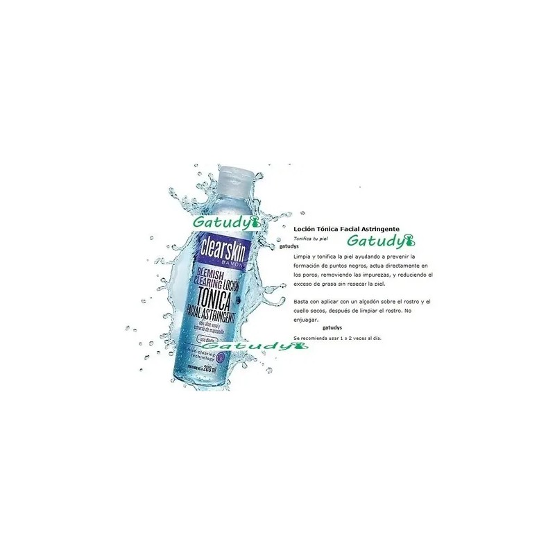 Pack 2 Lociones Tonica Facial Astringente Clearskin Avon
