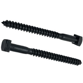 BRAUNY BOY HARDWARE - ¼” x 3” - Rustic Square Head Lag Wood Screws – Decorative Antique Black Square Drive Lag Bolts – Black Oxide Coating - ¼ in x 3 in - for Hinges, Cabinets & Doors (50, Screws)