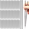Honeydak 100 Pairs Metal Chopsticks Bulk 8.2 Inch Reusable Stainless