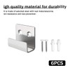 ZHIQIN 6 Pcs Silver Heavy Duty Hooks Ceramic Tile Brackets