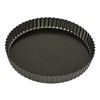 Bakemaster Non-Stick Loose Base Round Flan/Quiche Pan 25cm Diameter, Grey,