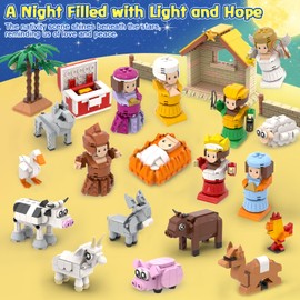 Nativity Advent Calendar 2025 Kids,24 Day Christmas Countdown Calendar Building Blocks Set,Surprise Xmas Gift for Adult,Teen Girls & Boys