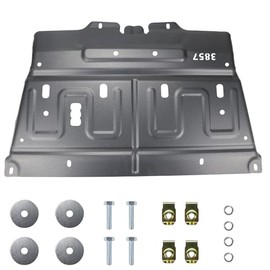 Protector de panel de salpicaduras de acero al manganeso mejorado compatible con Ford F150 2015-2020 con motor de gasolina, panel inferior de carrocería no compatible con modelo Raptor/3.0L Diésel