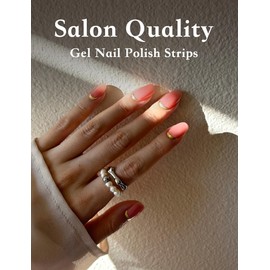 Beaolata Nail Polish Strips - 44 Wraps, Stickers, Gel Strips, Easy Apply & Remove, Long Lasting, Salon Quality (Pink Clover Lawn)