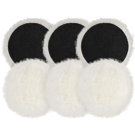 6 Stück Wolle Polieraufsatz,Polierpads 125mm,Polieraufsatz Winkelschleifer,Polieraufsatz Akkuschrauber, Lammwollhaube,Klett Polierscheibe Polierpads für Auto, Autoscheinwerfer, Korkböden usw.