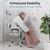 Shower Chair U-Shape Seat (450lb) Heavy Duty - Padded Armrests