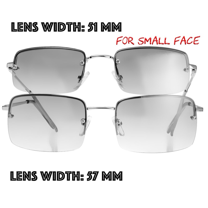 The Fresh Minimalist Small Rectangular Sunglasses Clear Eyewear Spring Hinge