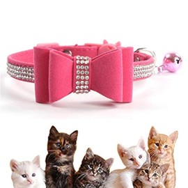 kingkindshun Bling Cat Collar with Bell and Safety Clasp