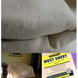 Glamptex Heavy Weight 2.5k+ Bolton Twill Professional Tough Quality Dust Sheet 12ft x 9ft (9ft x 5ft)