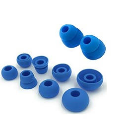 Blue Replacement Earbud Tips for Beats Powerbeats3 Wireless in Ear Headphones - Small, Medium, Large, and DoubleFlange (Flash Blue)