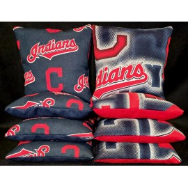 Unbranded Set of 8 Cleveland Indians Cornhole Bags FREE SHIPPING - Resin Prostyle Stick