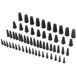 Small Rubber Silicone Powder Coating Tapered Plugs Stoppers for Holes Vacuum Line Hose Assorted Kit 80 Piece 1/16inch to 5/16inch