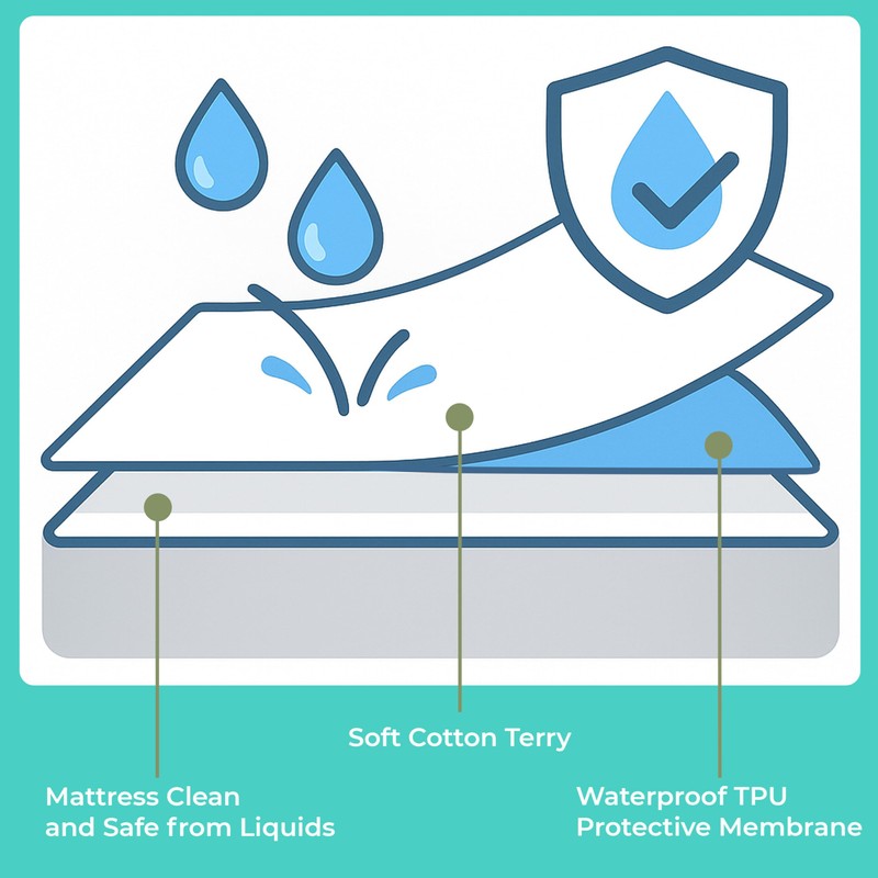 Mattress Protector Next to Me Waterproof 50x83 cm Premium Cotton