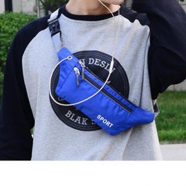 Sports Multi-functional Waterproof Waist Bag with Pockets Running Gray 2ea