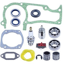 Hippotech Crankshaft Bearing Seal Gasket with Spark Plugs for Husqvarna Chainsaws 362 365 371 372 372XP
