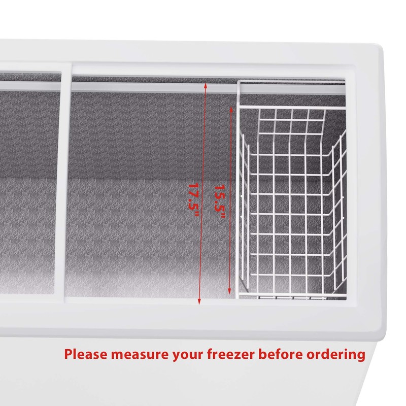 blitzlabs Chest Freezer Organizer Bins, Deep Freezer Basket Storage Wire