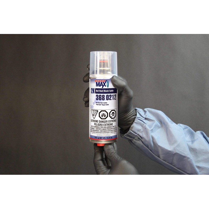 Spray max 2K Hot Rod Satin Black Spray Paint,Automotive Topcoat
