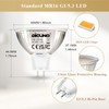 DiCUNO GU5.3 MR16 5W LED Bulb, GU 5.3 Non-Dimmable Spotlight,