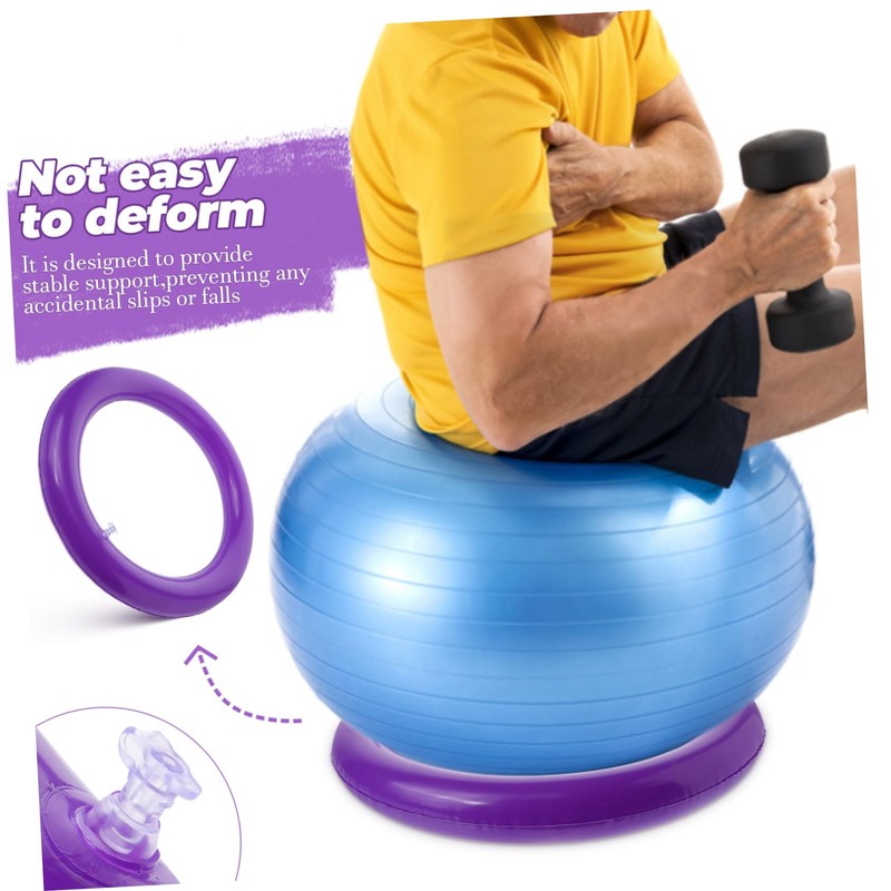 NOLITOY Inflatable Yoga Ball Holder Fixed Ring for Stability and