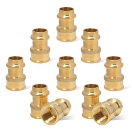 ABBIEMO 10PCS 1/2 inch Propress x 1/2 inch NPT Female Adapter Pressure Copper Fitting ProPress Conenct to Female NPT Pipe Lead-Free