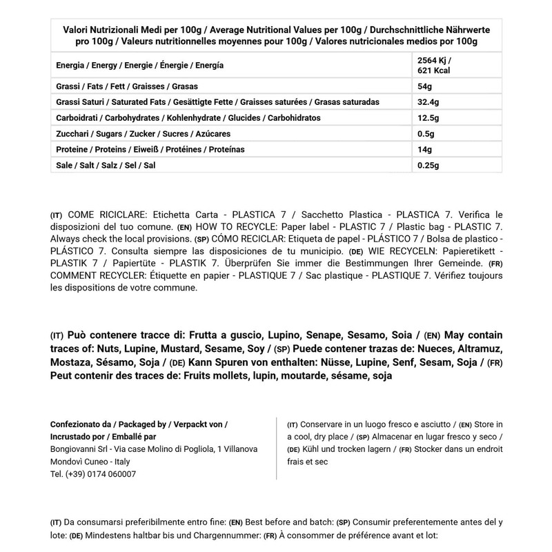 BONGIOVANNI FARINE E BONTA' NATURALI Massa di cacao 100% -