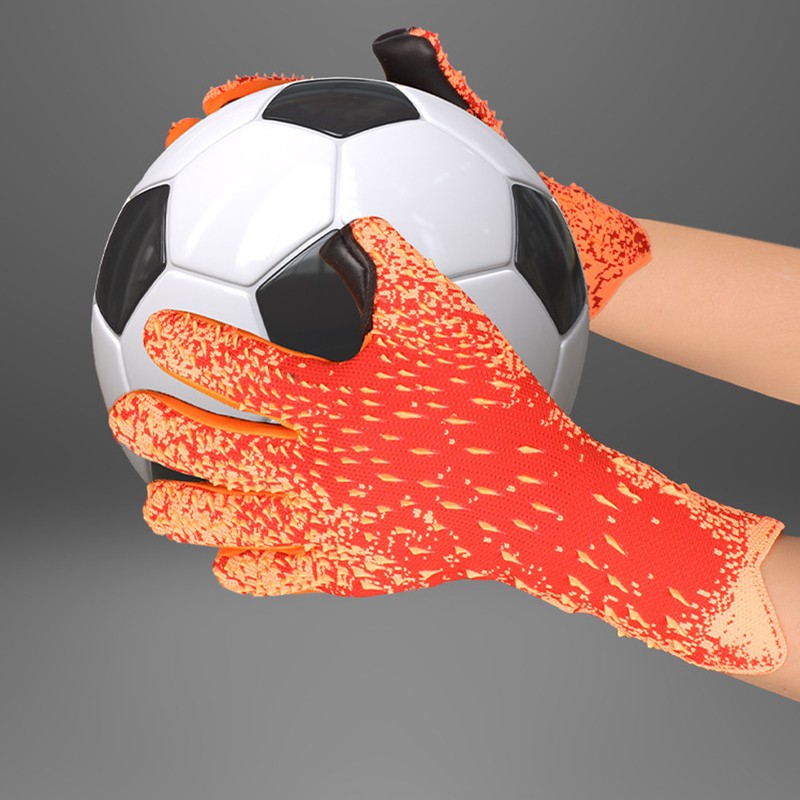 2pcs Soccer Gloves Nylon Polyurethane Fiber Latex Breathable Strong Grip