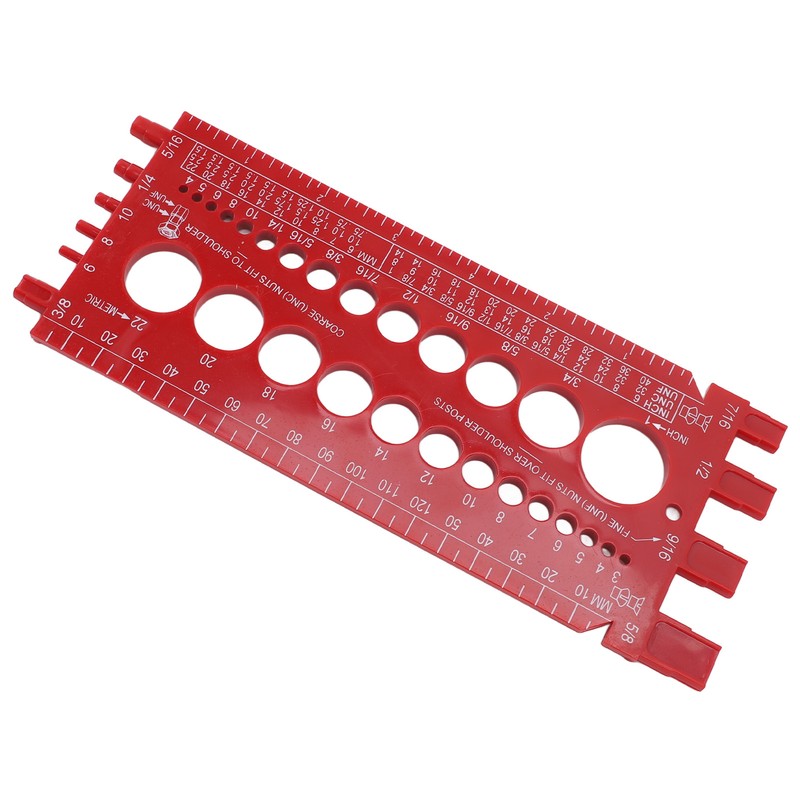 Nut Bolt Thread Gauge ABS Highly Accurate Portable Bolt Nut