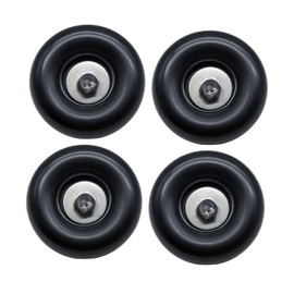 Pikioraz 4PCS 2.5" Heavy Duty Rubber Foot Pads, Round Ramp Door Bumpers Stops with Screw Kit for Cargo Trailer, Truck, RV, Pressure Washers, Air Compressors, Generators