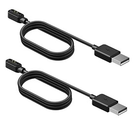 Lamshaw - Cargador de reloj inteligente OUKITEL, cargador magnético de repuesto USB compatible con OUKITEL BT10, BT20, BT60, BT80, BT101, BT50 Smart Watch (2 unidades, negro y negro, pines de