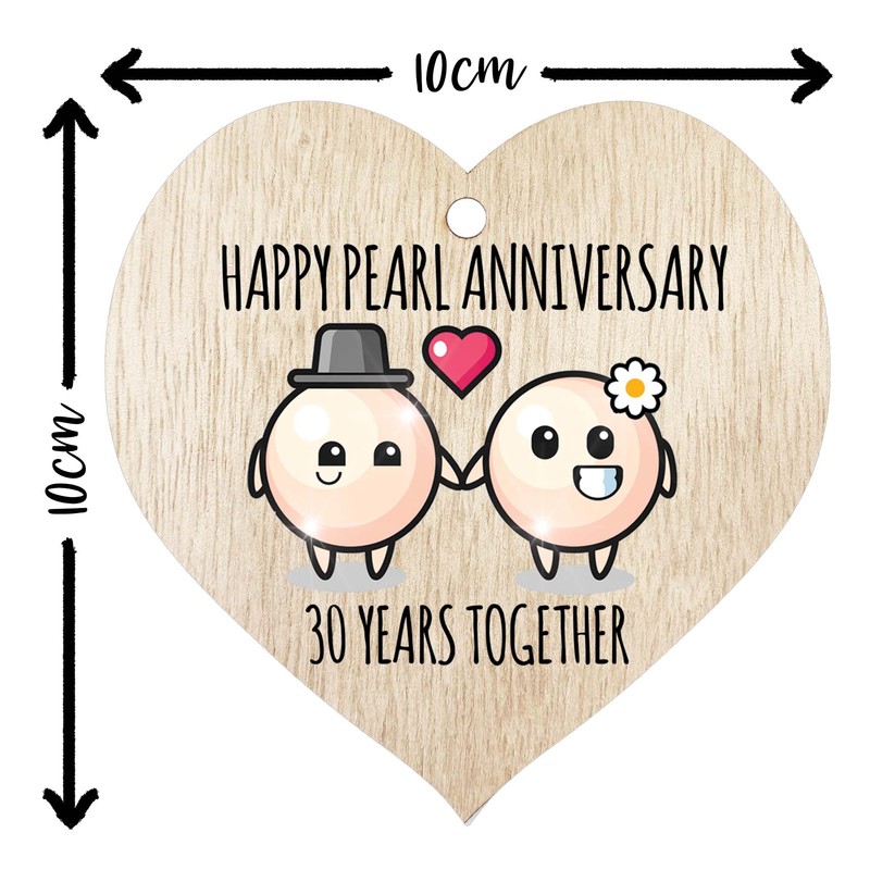 30th Wedding Anniversary Plaque Gift for Husband Wife - 30