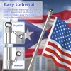 Yarkor Flag Pole Clip, Aluminum Alloy Flag Pole Rings, 360
