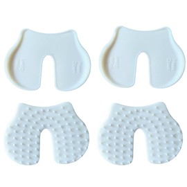 4PCS Shot Pain Reducer, Reusable ABS Plastic Shot Helper Pain Blocker Device, Lightweight Immunization Shot Blocker for Adults(White)