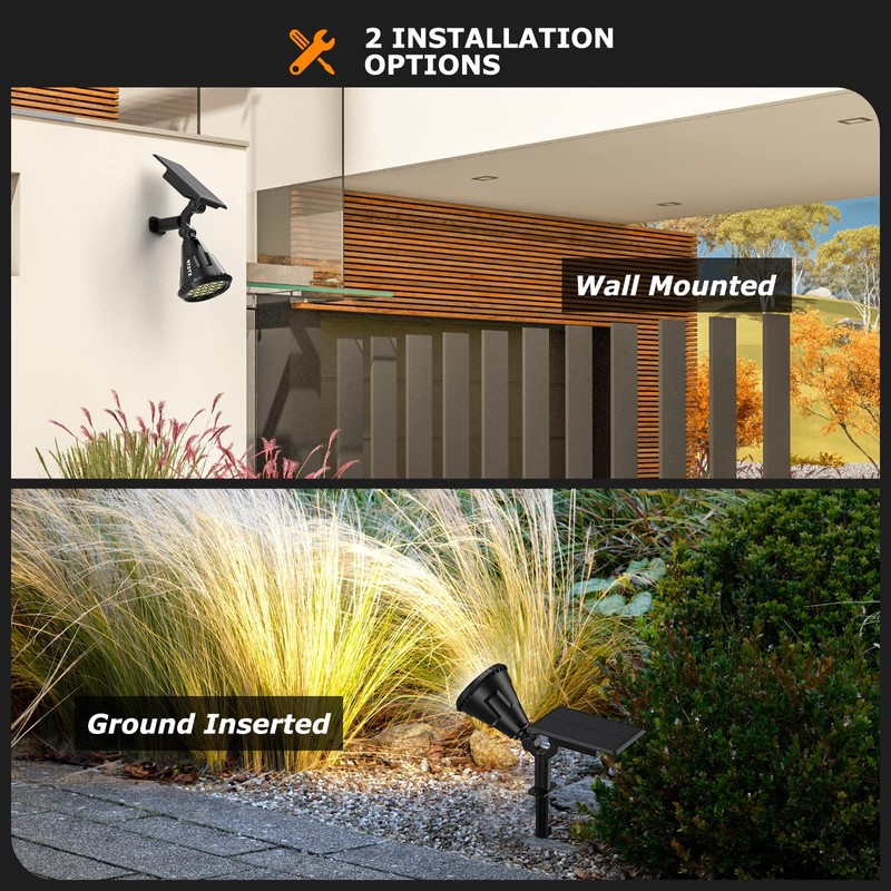 XTGTP Solar Spot Lights Outdoor, 21 LEDs Solar Outdoor Lights