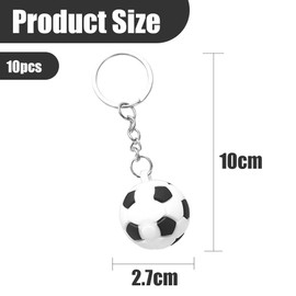 Set of 10 Football Keyrings Stress Ball Sports Ball Shape Party Favors Football Fans Schools Football Club