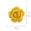 Romantic Delicate Floral 3D carved Yellow Rose Flower Stud Earrings